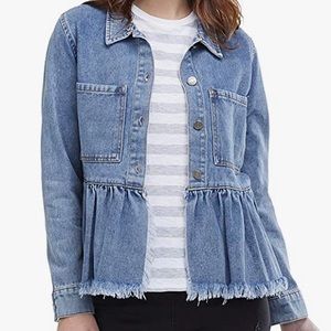 Peplum Jean Jacket